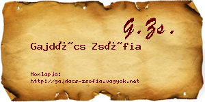 Gajdács Zsófia névjegykártya