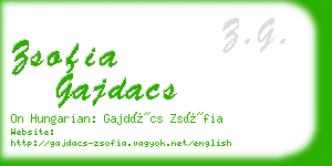 zsofia gajdacs business card